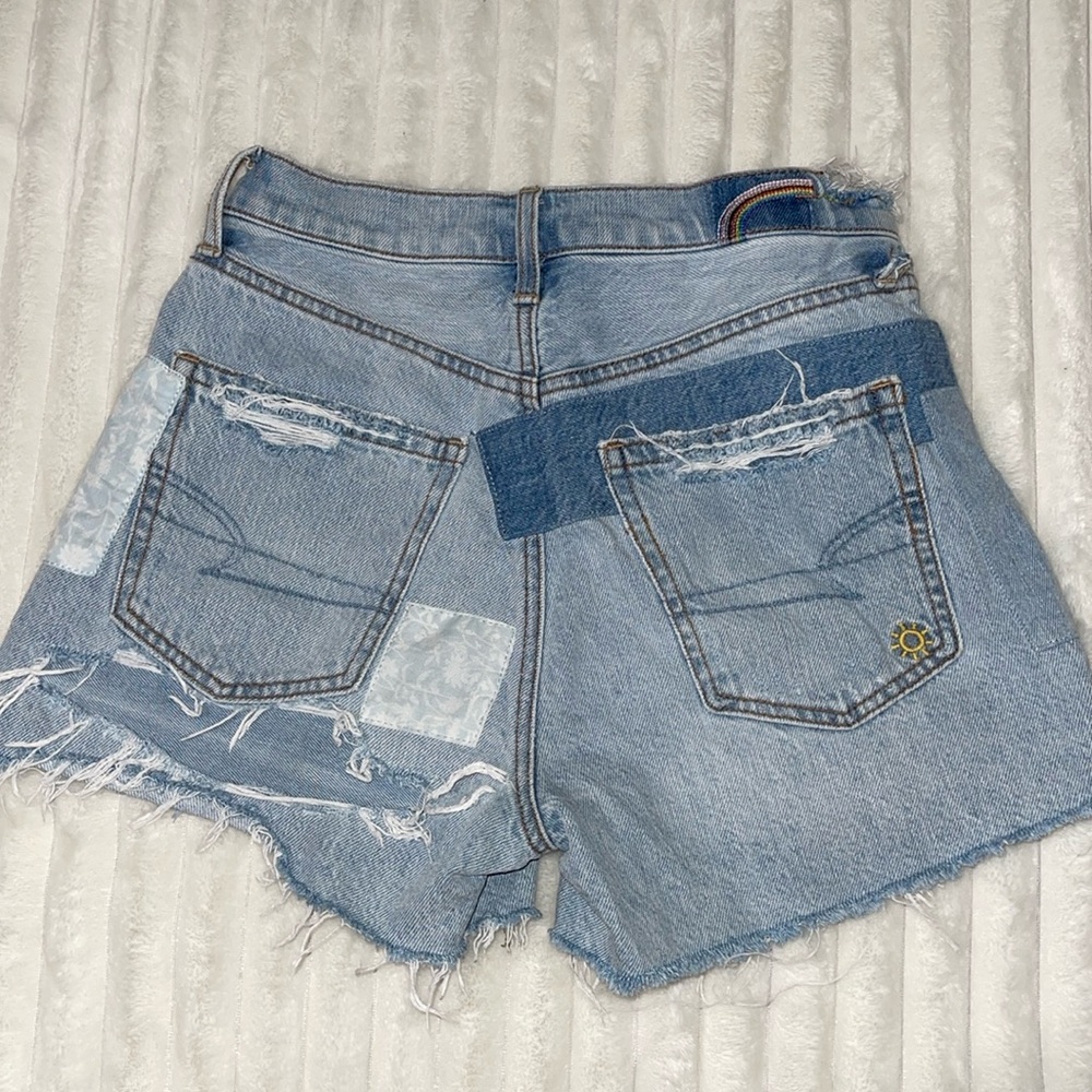 American Eagle Highest Rise ‘90s Boyfriend Short Patchwork | Size 2